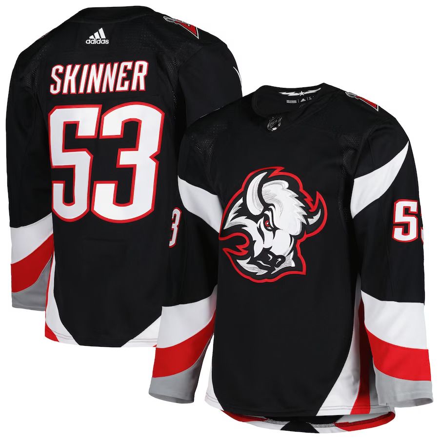 Men Buffalo Sabres 53 Jeff Skinner adidas Black Alternate Authentic Pro Primegreen Player NHL Jersey